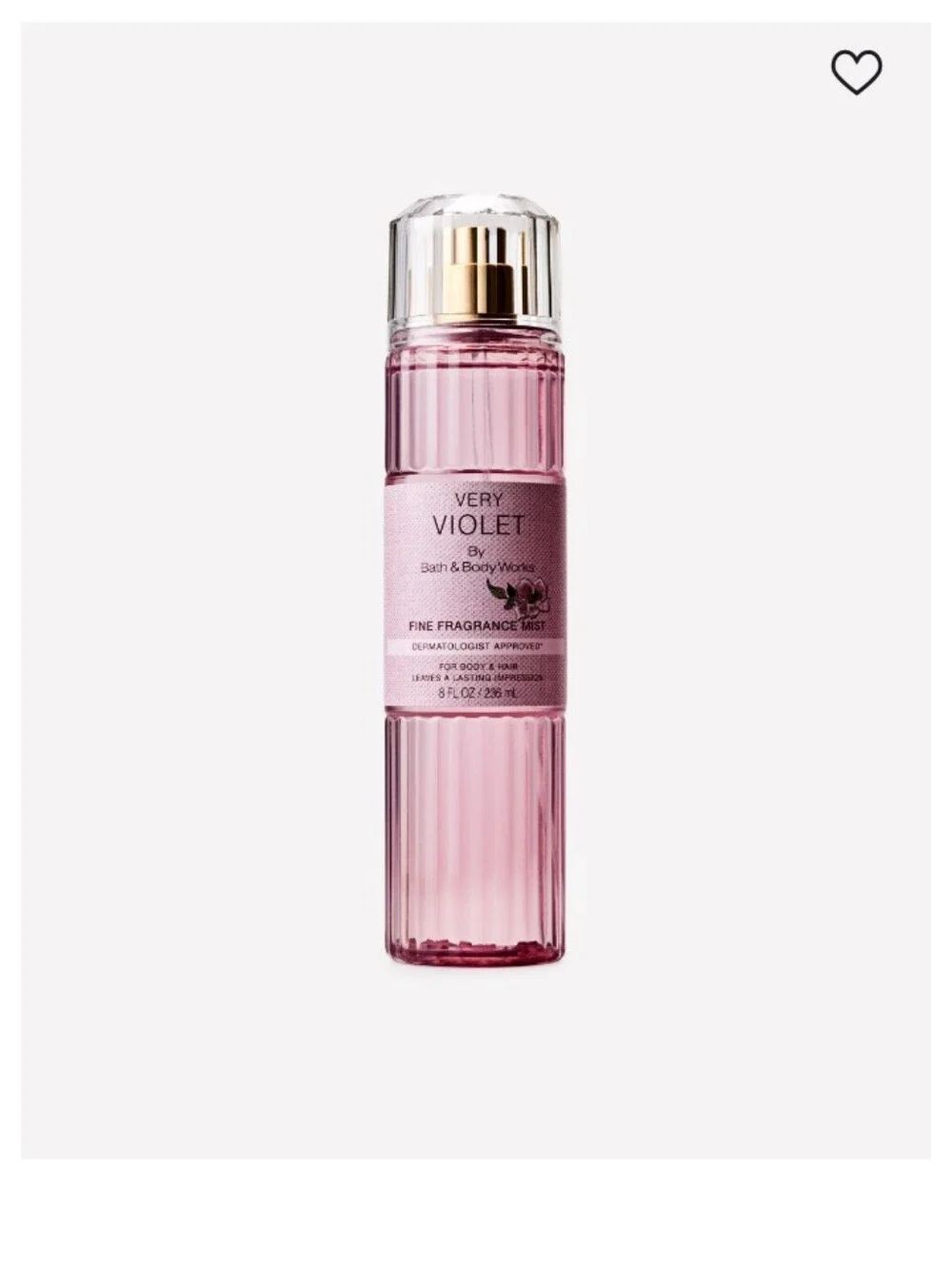 🌺Bath & Body Works Very Violet Fine Fragrance Mist - Purple🌺